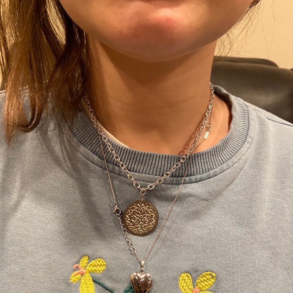 antique silver plated necklace